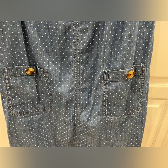 TOMMY HILFIGER lightweight denim Dress with white poke-a-dots, size 8. - Picture 6 of 6
